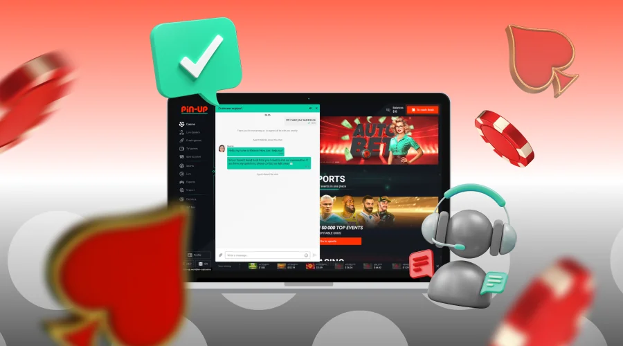 customer support at Pin Up Casino Gayana